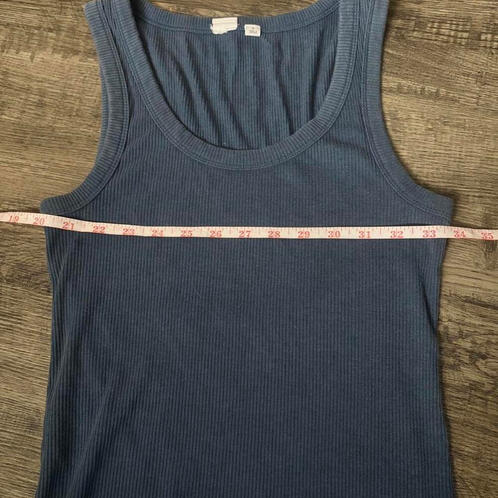 Gap Ribbed Blue Tank Top - S - Picture 5 of 6